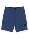 Stone Island Compass-badge Shorts In Blue