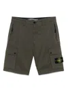 Stone Island Compass-badge Shorts In Green