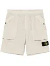 Stone Island Compass-badge Shorts In Neutrals