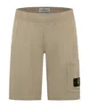 Stone Island Compass-badge Shorts In Nude