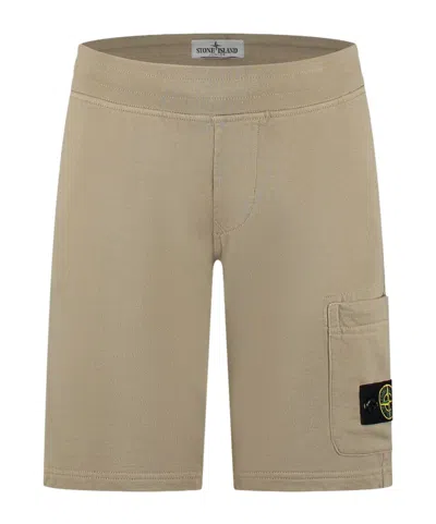 Stone Island Compass-badge Shorts In Nude