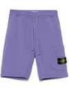 Stone Island Relaxed Fit Shorts With Drawstring And Logo Patch In Black