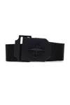 Stone Island 9300001 Compass-logo Buckle Belt In Black