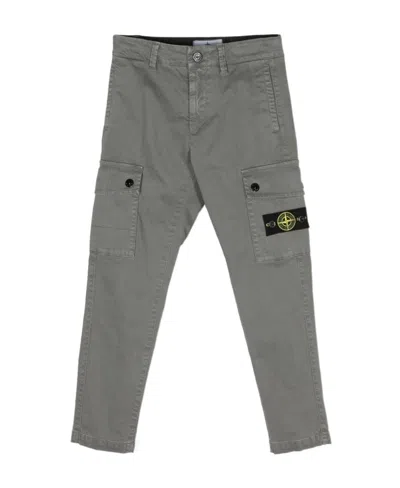 STONE ISLAND STONE ISLAND JUNIOR TAPERED LEG CARGO TROUSERS