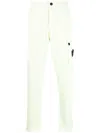 Stone Island Compass Badge Slim-fit Trousers In Green