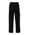 Stone Island Compass Badge Straight-leg Trousers In Black