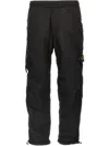 Stone Island Black Garment-dyed Sweatpants In Black