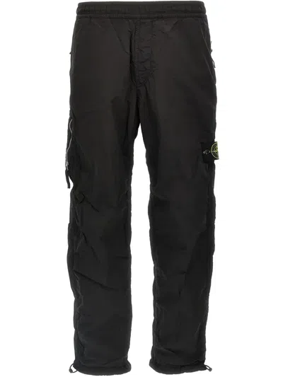 Stone Island Black Garment-dyed Sweatpants