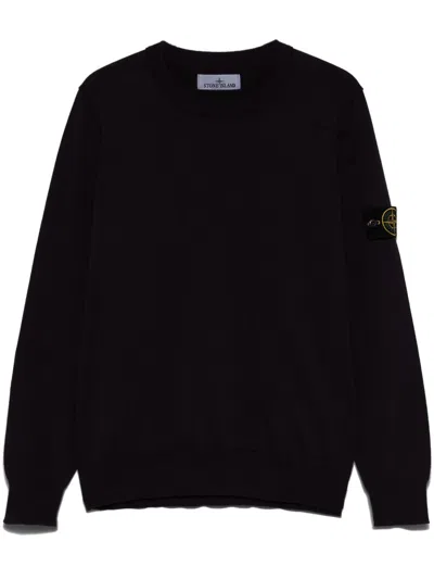 Stone Island Logo-appliquéd Garment-dyed Cotton-jersey Sweatshirt In Black