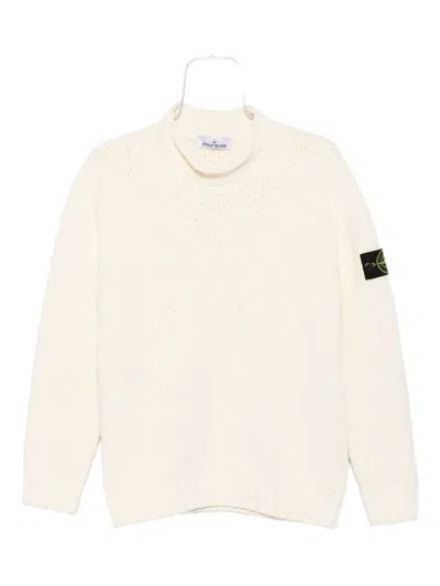 Stone Island Compass-badge Sweater In Neutral