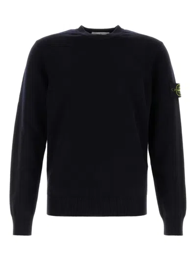 Stone Island Midnight Wool Blend Sweater In Black