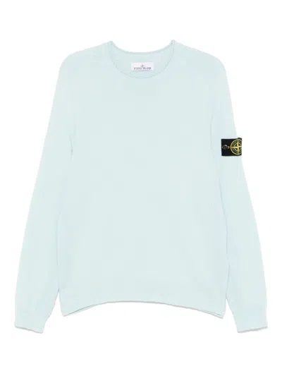 Stone Island Compass-badge Sweater In Blue