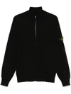 Stone Island Compass-badge Sweater In Black