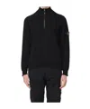 Stone Island Compass-badge Sweater In Black