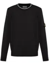 Stone Island Compass Badge Sweater In Black