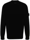 Stone Island Compass-badge Sweater In Black