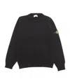 Stone Island Compass-motif Cotton Sweatshirt In Black