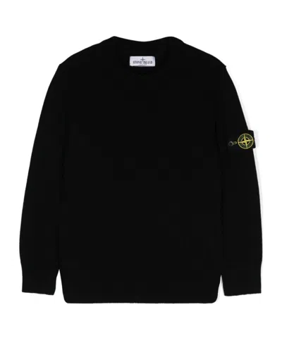 Stone Island Compass Badge Sweater In Black