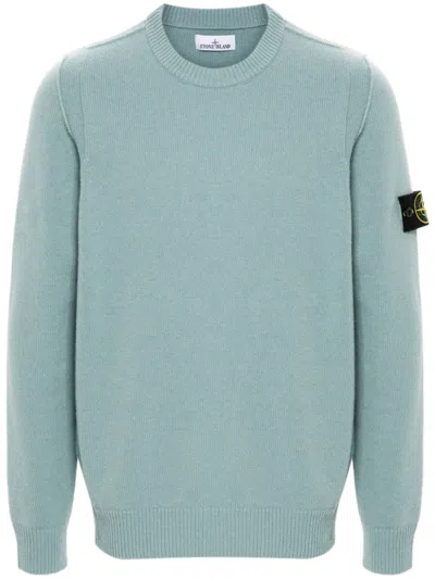 Stone Island Compass-badge Sweater In Blue