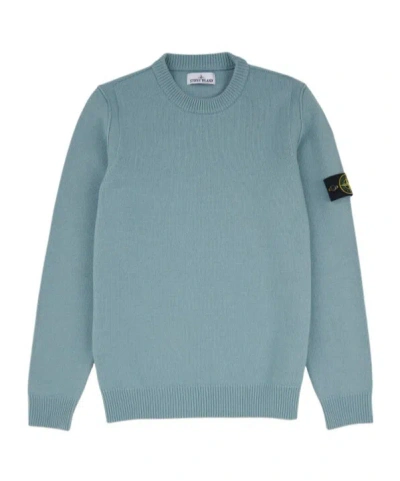 Stone Island Compass Badge Sweater In Blue