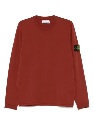 Stone Island Compass-badge Sweater In Brown