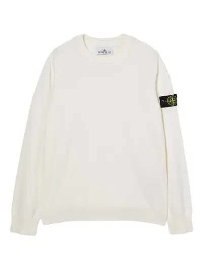 Stone Island Kids' Compass-badge Sweater In Gray