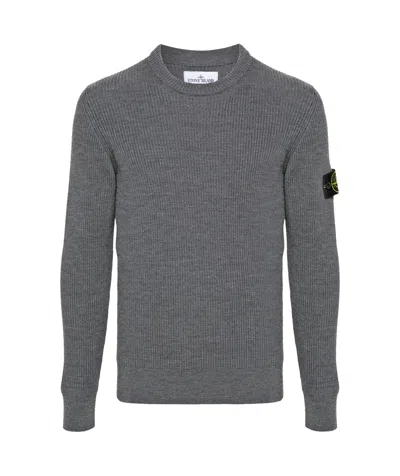STONE ISLAND STONE ISLAND LOGO PATCH CREWNECK JUMPER