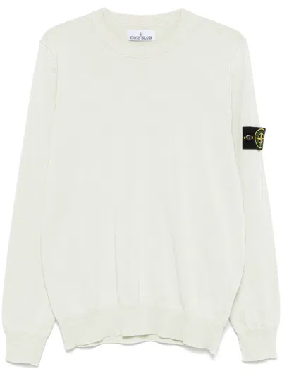 Stone Island Compass-badge Sweater In Green