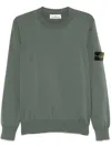 Stone Island Compass-badge Sweater In Green