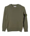 Stone Island Compass Badge Sweater In Green