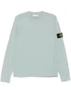 Stone Island Men Grey Cotton Crewneck Sweatshirt In Gray