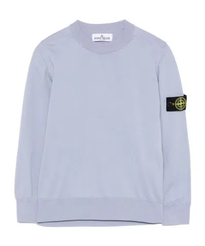 Stone Island Compass-badge Sweater In Light Purple