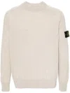 Stone Island Lightweight Geelong Wool Sweater In Neutrals