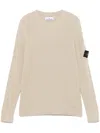 Stone Island Mens Antique Rose Cotton Waffle Fleece Sweatshirt In Neutrals