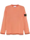 Stone Island Compass-badge Sweater In Orange