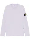 Stone Island Compass-motif Jersey-fleece Sweatshirt In Purple