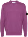 Stone Island Compass-badge Sweater In Purple