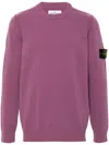 Stone Island Compass-badge Sweater In Purple