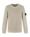 Stone Island Compass Badge Sweater In Sand-colored