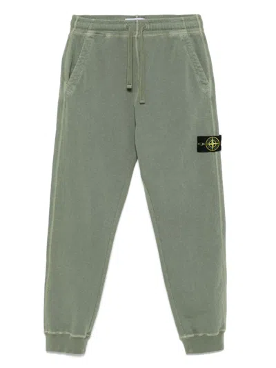 Stone Island Compass-badge Sweatpants In Grün