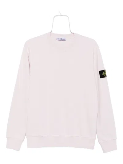 Stone Island Compass-badge Sweatshirt In Purple