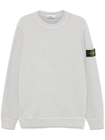 Stone Island Compass-badge Sweatshirt In Grey