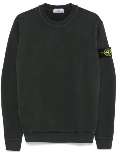 Stone Island Compass-badge Sweatshirt In Green