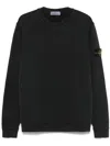 Stone Island Classic Crew Neck Sweatshirt With Raglan Sleeves In Blue