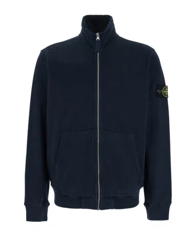 Stone Island Compass-badge Sweatshirt In Blue