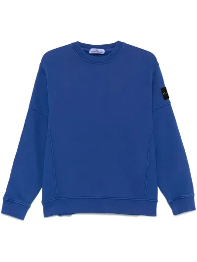 Stone Island Compass-badge Sweatshirt In Blue