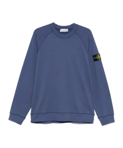 Stone Island Compass Badge Sweatshirt In Blue