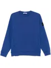 Stone Island Compass-badge Sweatshirt In Blue