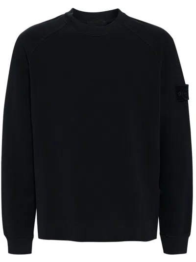 Stone Island Crewneck Sweatshirt In Navy