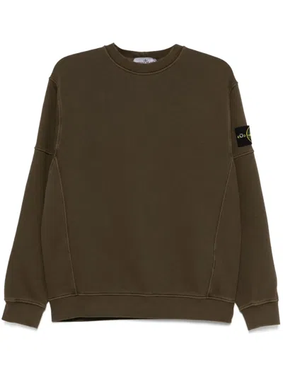 Stone Island Compass-badge Sweatshirt In Green